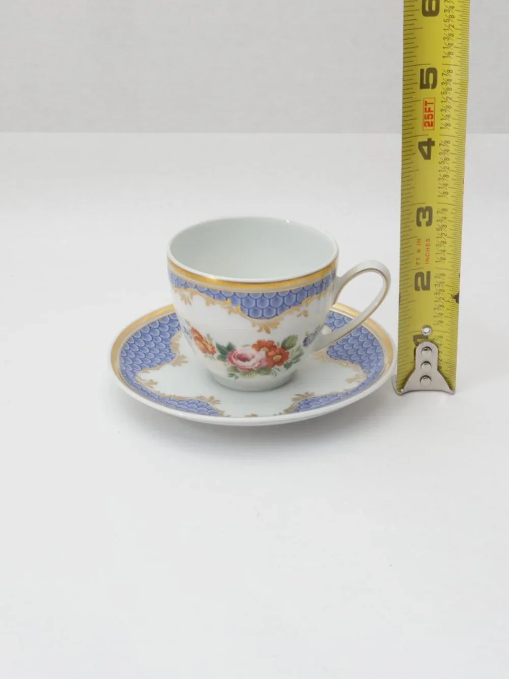 Vintage Hutschenreuther COBURG Pattern for Danbury Mint Demitasse Cup and Saucer